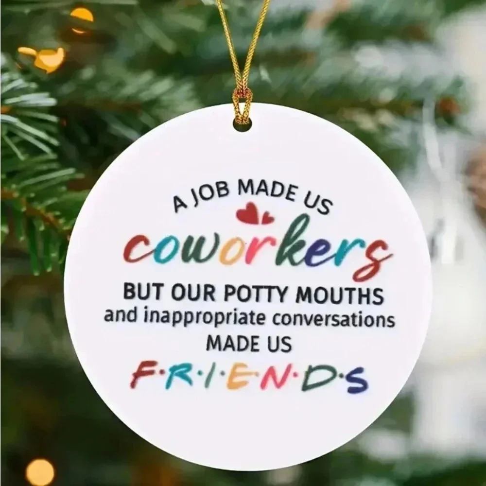 Acrylic Coworker Funny Christmas Ornament
